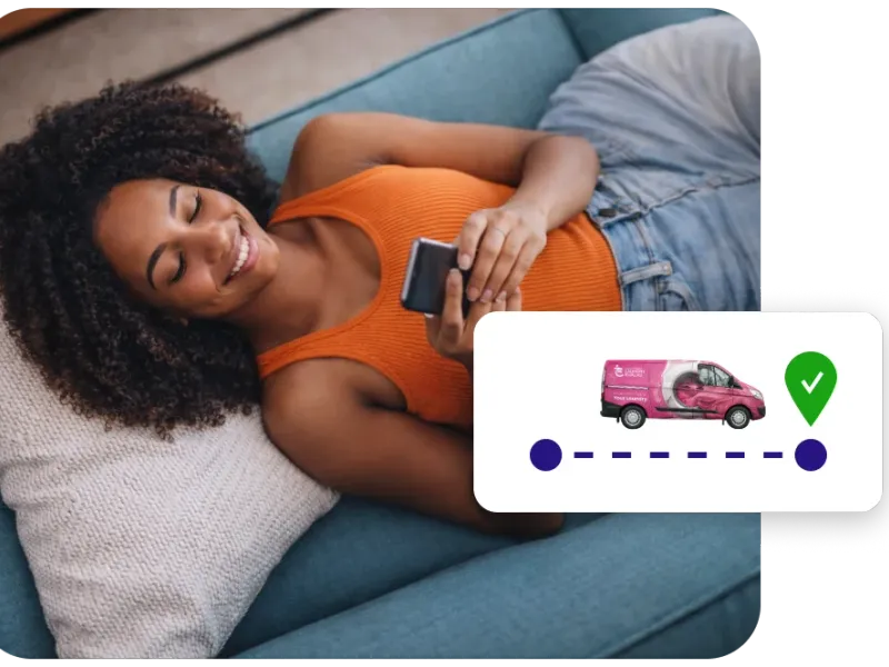 Laundrykhalas mobile app tracking interface for laundry delivery